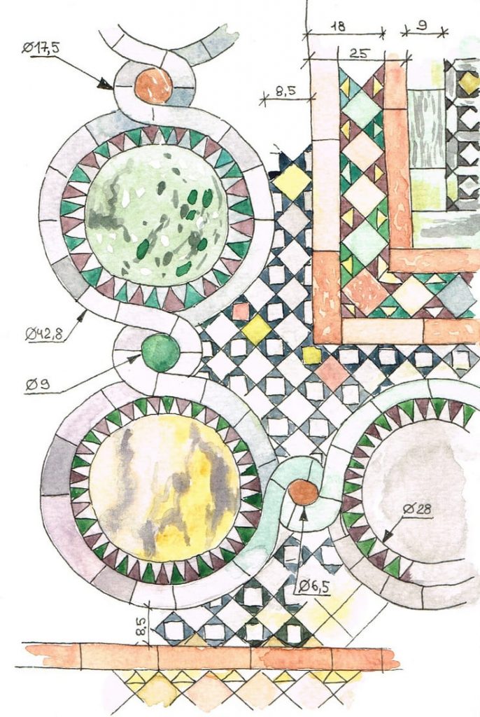 Ка-де-Оро. Мозаика на полу. 2014